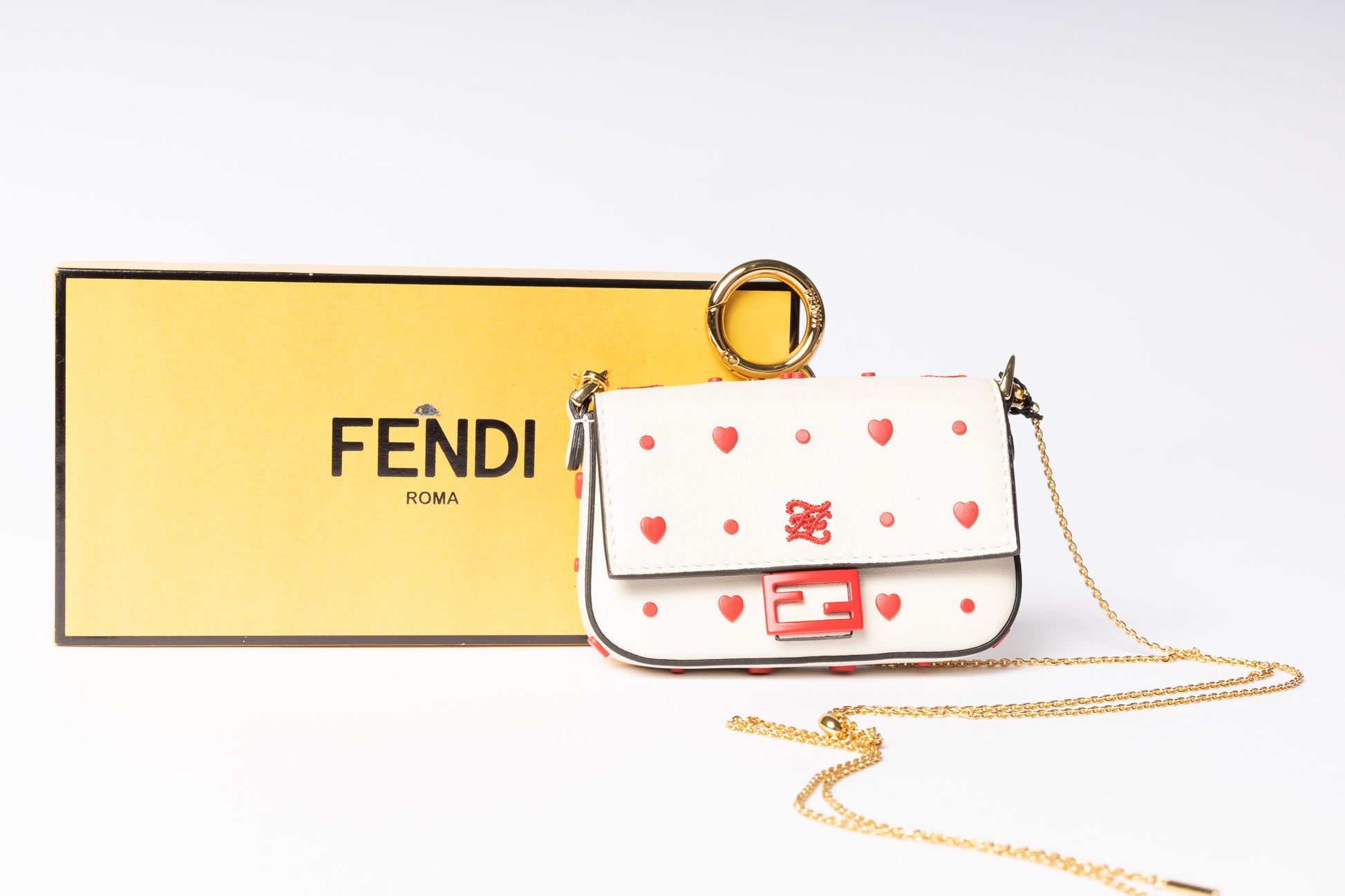Fendi Micro Baguette Heart Bag - Playful charm and style in a compact accessory that steals hearts