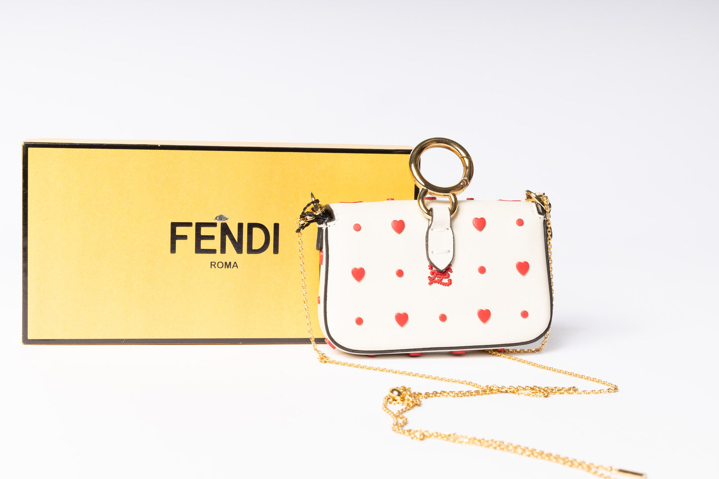 Fendi Micro Baguette Heart Bag - Quirky and chic, a must-have accessory for adding a touch of playfulness to your style