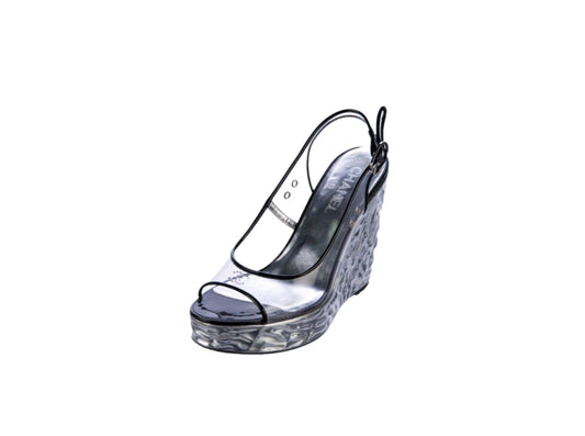 Chanel Clear PVC Wedge Platforms