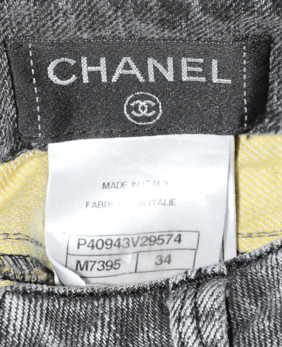 CHANEL Gray & Yellow Jeans