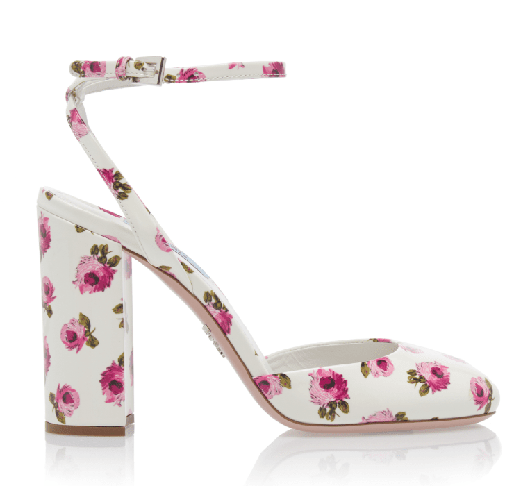 Step into vintage charm with Prada Resort '20 Runway Flower Heels. Embrace timeless elegance and elevate your style